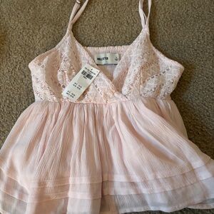 Hollister Light Pink Lace Chemise